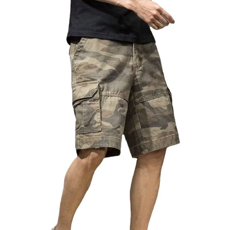 Short cargo camouflage homme