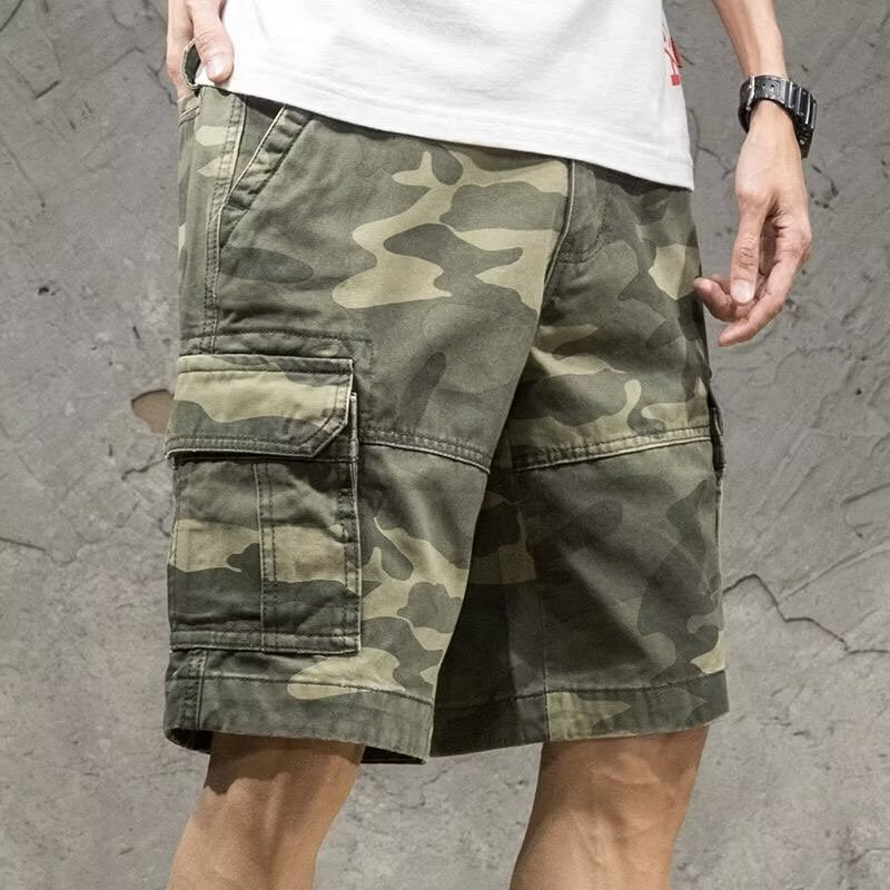 Short cargo camouflage homme
