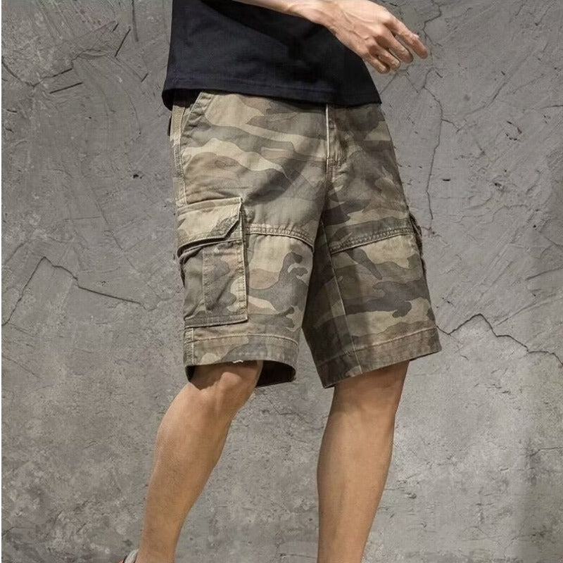 Short cargo camouflage homme