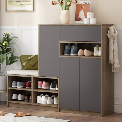 Banc et Rangement De Chaussures 2 En 1