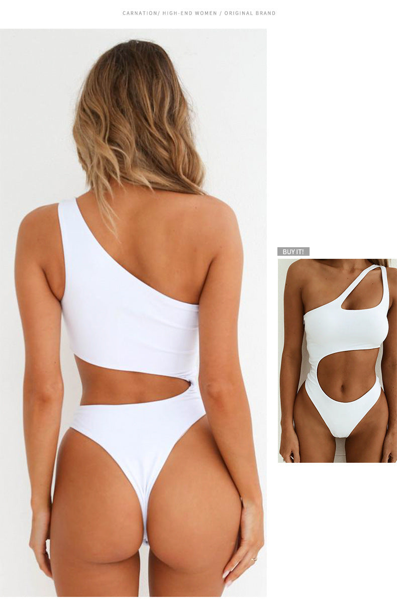 Maillot de bain une pièce pour femmes avec fermeture éclair