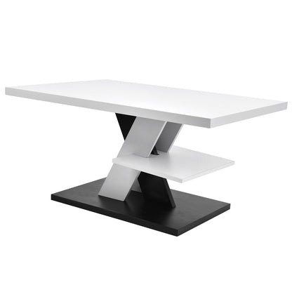 Table basse moderne Table stable imperméable de grande capacité avec étagère