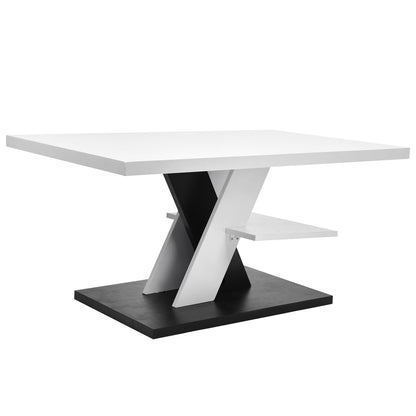 Table basse moderne Table stable imperméable de grande capacité avec étagère