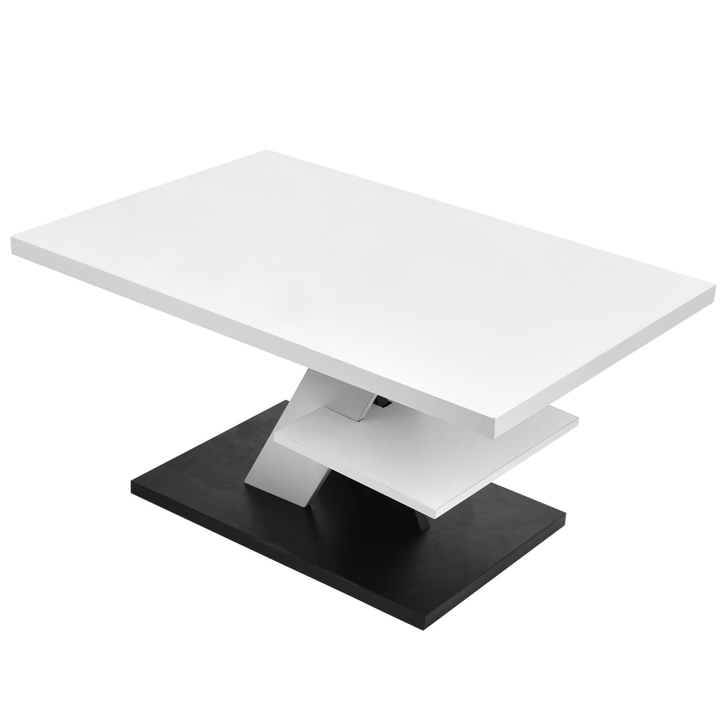 Table basse moderne Table stable imperméable de grande capacité avec étagère