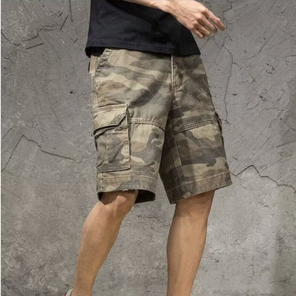 Short cargo camouflage homme