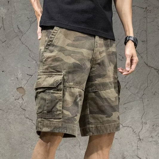 Short cargo camouflage homme