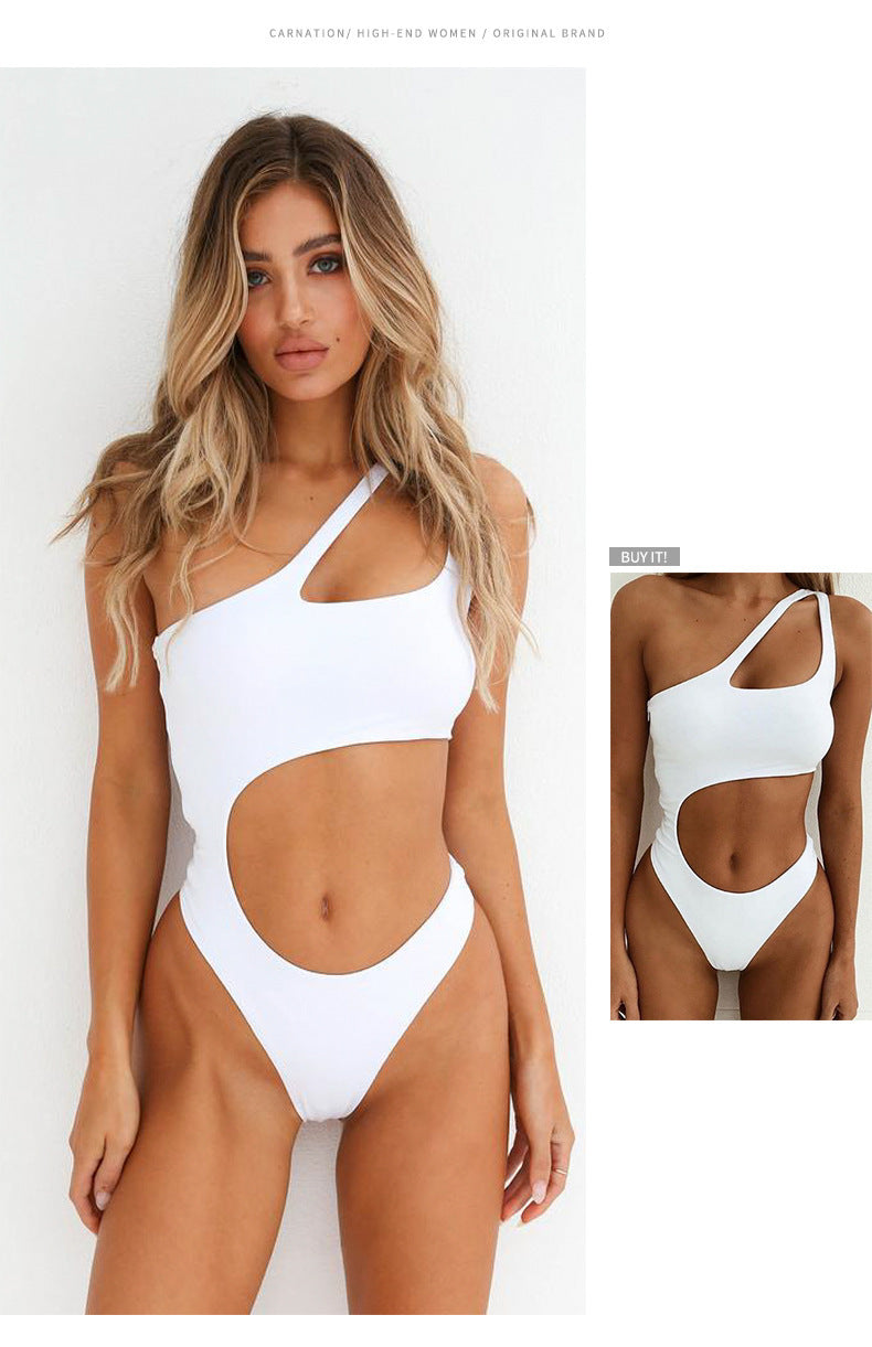 Maillot de bain une pièce pour femmes avec fermeture éclair